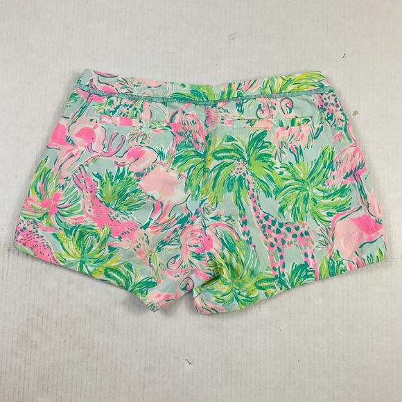 Lilly Pulitzer Womens Cotton Shorts Colorful Print Mid Rise Side Zip Size 0 * - Picture 9 of 11